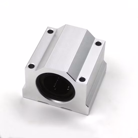 Rolamento de esferas de movimento linear suave Unidade de bloco de guia deslizante linear de alumínio Scs16uu Scs16luu